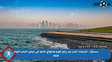 رسميًا.. الأرصاد تحذر من رياح قوية وأمواج عالية في عرض البحر الليلة 2024